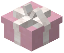 White Bow Small Gift Box Pink Concrete